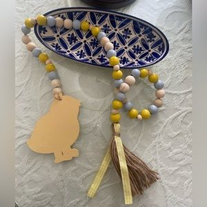 Wood bead garland
